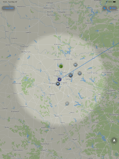 Moving map view